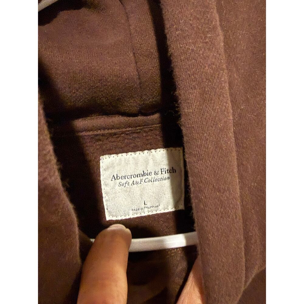 Abercrombie & Fitch Soft A&F Men’s L (women’s xl) Brown Hoodie Sweatshirt - Picture 2 of 5